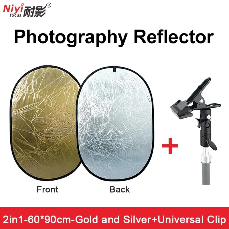 Photography Lighting Reflectors - 2in1 Round Portable Reflector 30cm 60cm