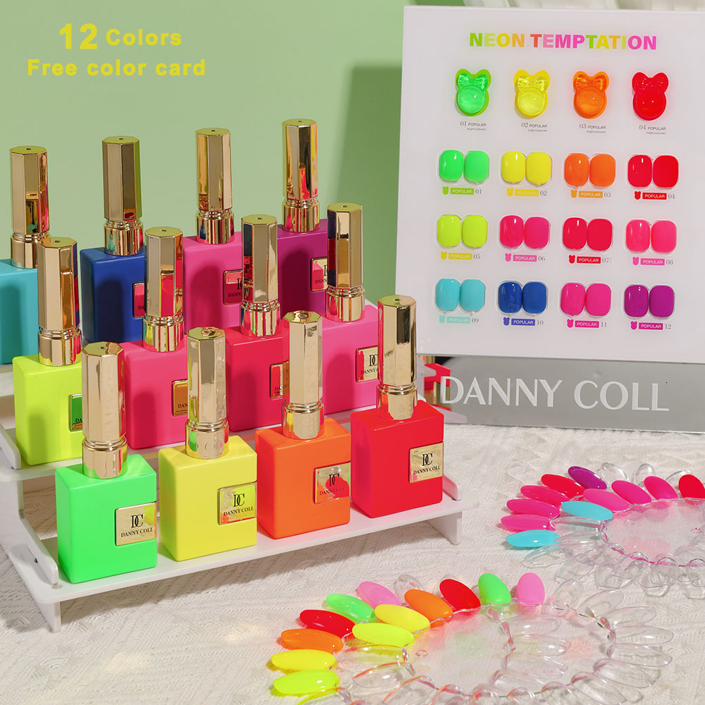 Coloured Gel Set - Spring Summer Colourful Fluorescence Gel Nail