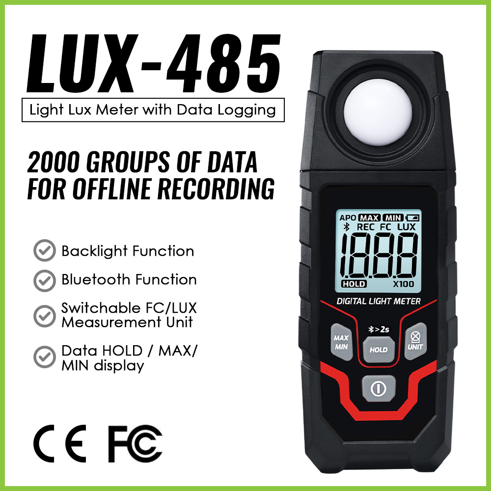 Photography Lighting Meter - Bluetooth Digital Lux Meter w/ App