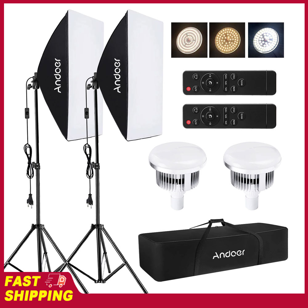 Photography Umbrella Lighting Kit - Andoer Softbox Lighting Set Studio Photography