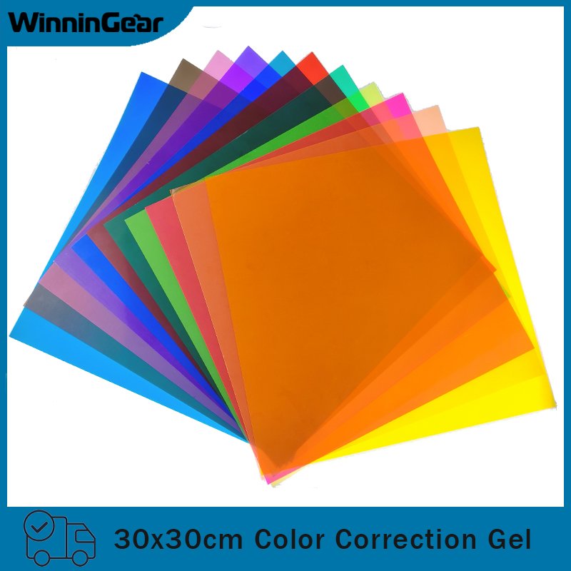 Photography Umbrella Lighting Kit - 30x30cm 11Pcs PVC Gel Light Filter