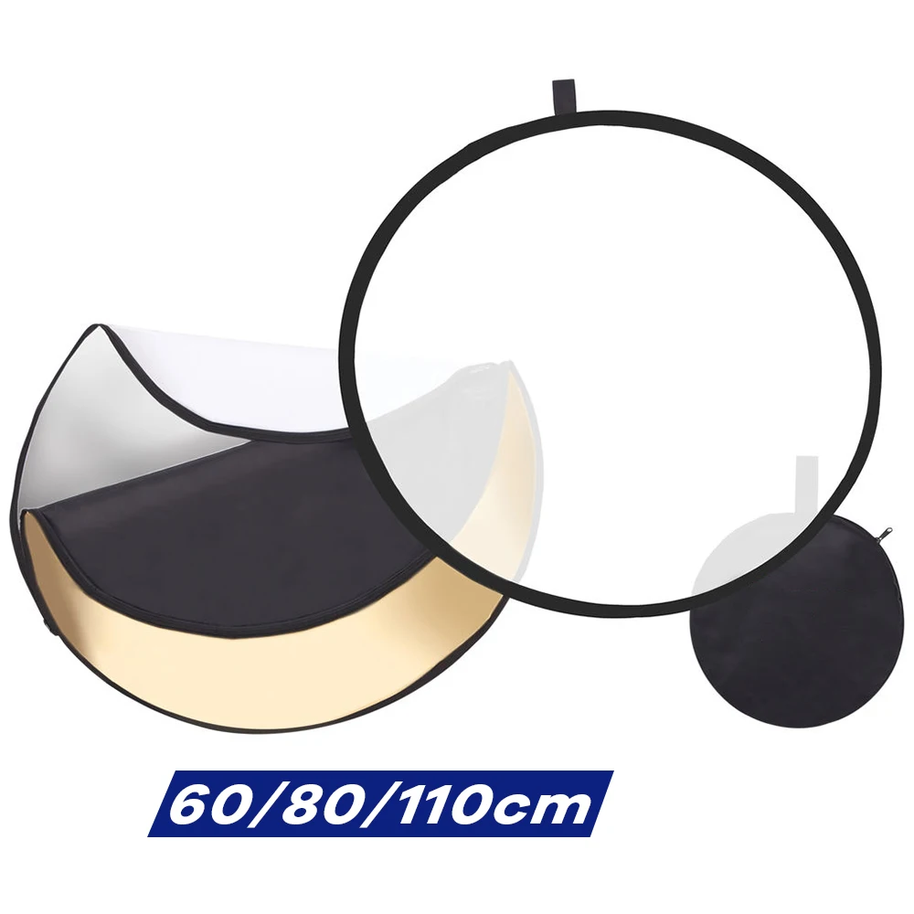 Photography Lighting Meter - 60/80/110cm 5-in-1 Collapsible Circular Reflector Disc