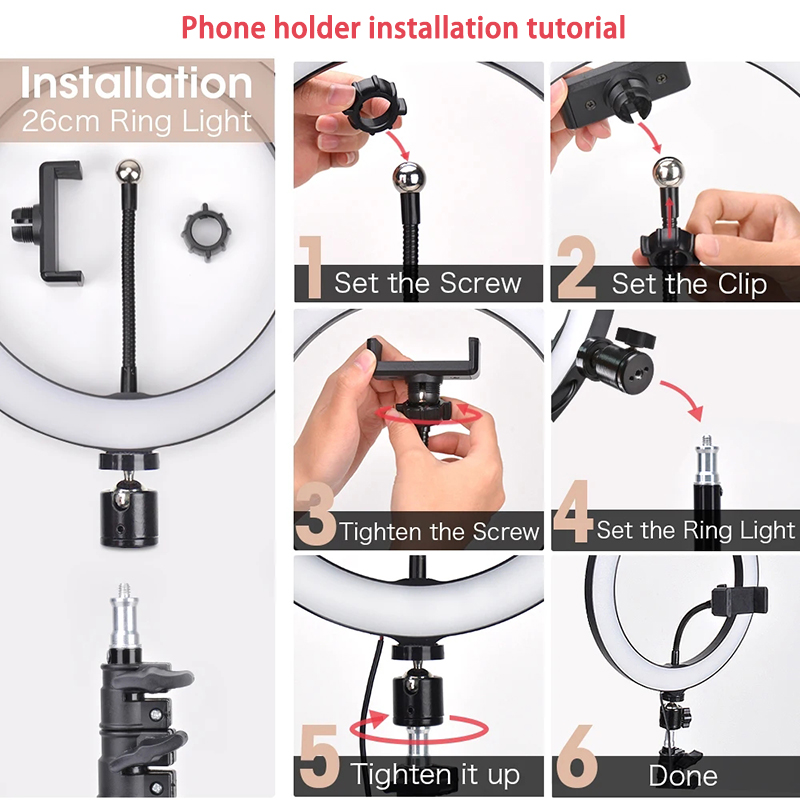 16/26/33cm Selfie Ring Light P - Photography Lighting Set Up recension och pris