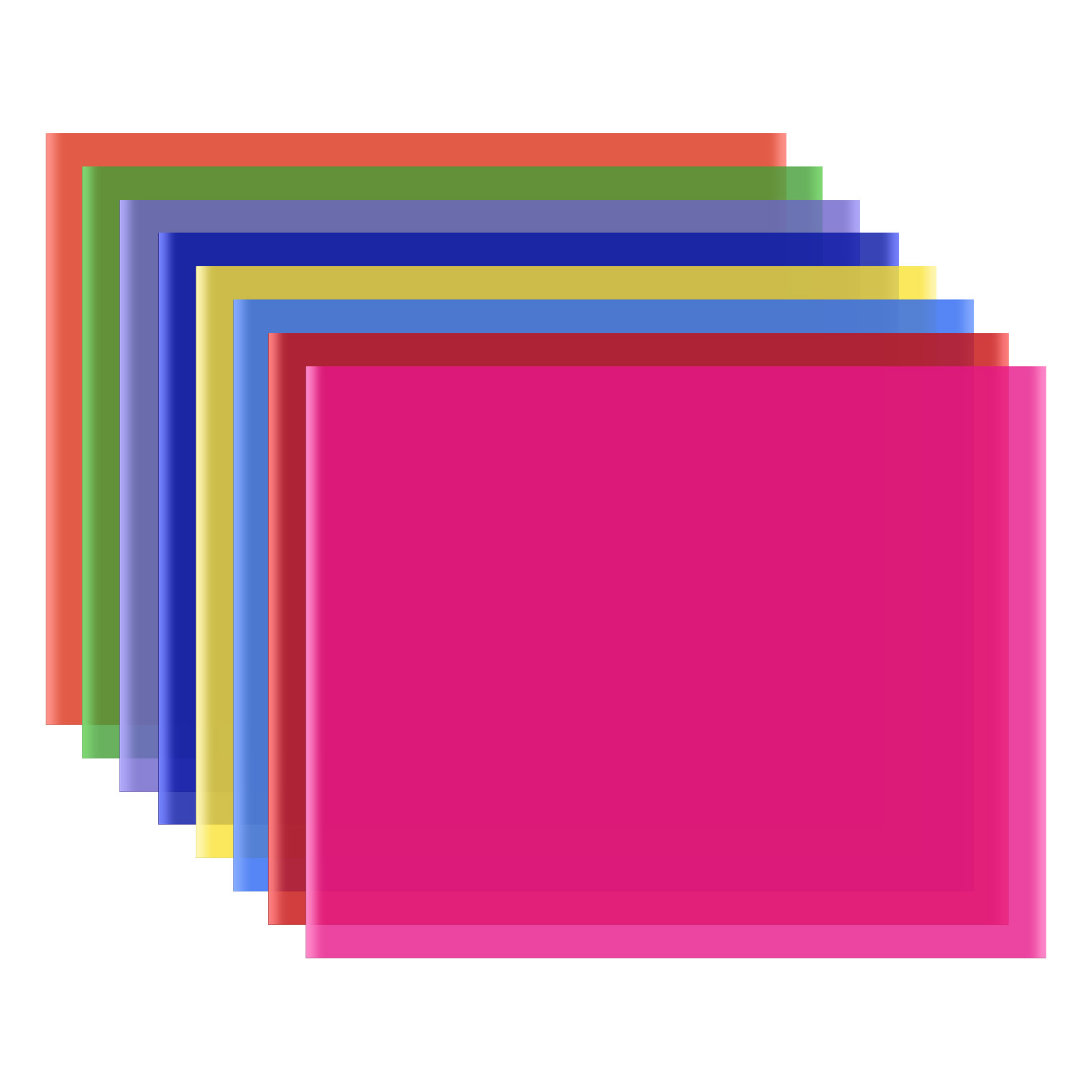 8 Colors/set PET Transparent G - Coloured Gel Set recension och pris
