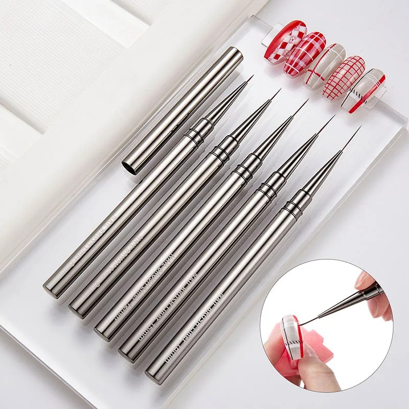 5pcs Nail Art Liner Brushes Se - Coloured Gel Set recension och pris