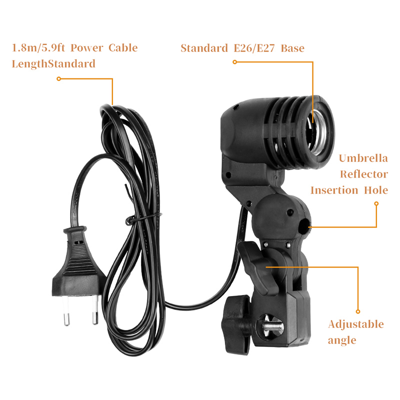 1.8m Cable Cord Light Bulb Sta - Photography Umbrella Lighting Kit recension och pris