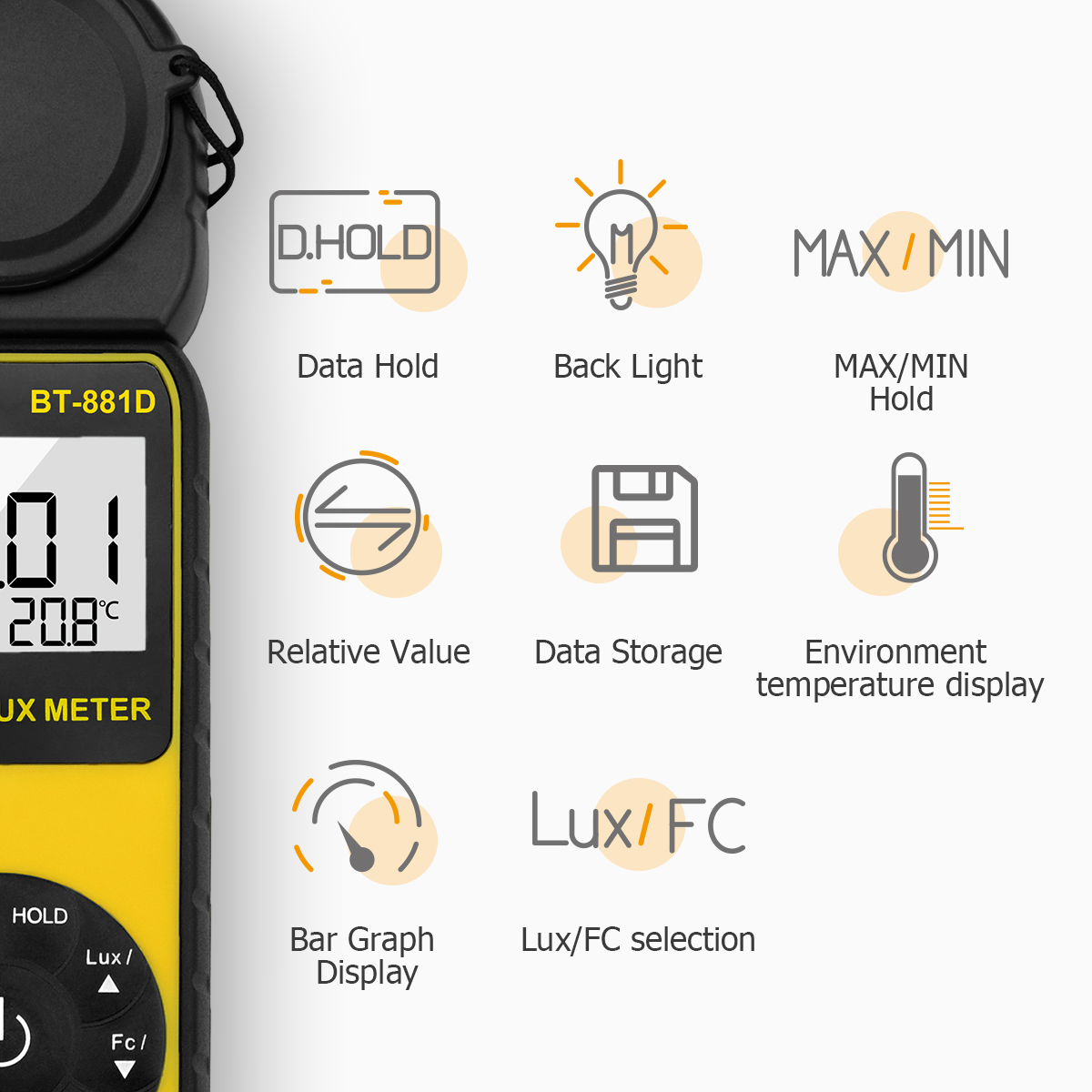 Digital Lux Meter 400,000 Lux  - Photography Lighting Meter recension och pris