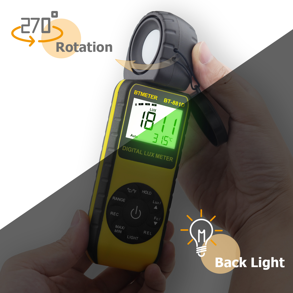 Digital Lux Meter 400,000 Lux  - Photography Lighting Meter recension och pris