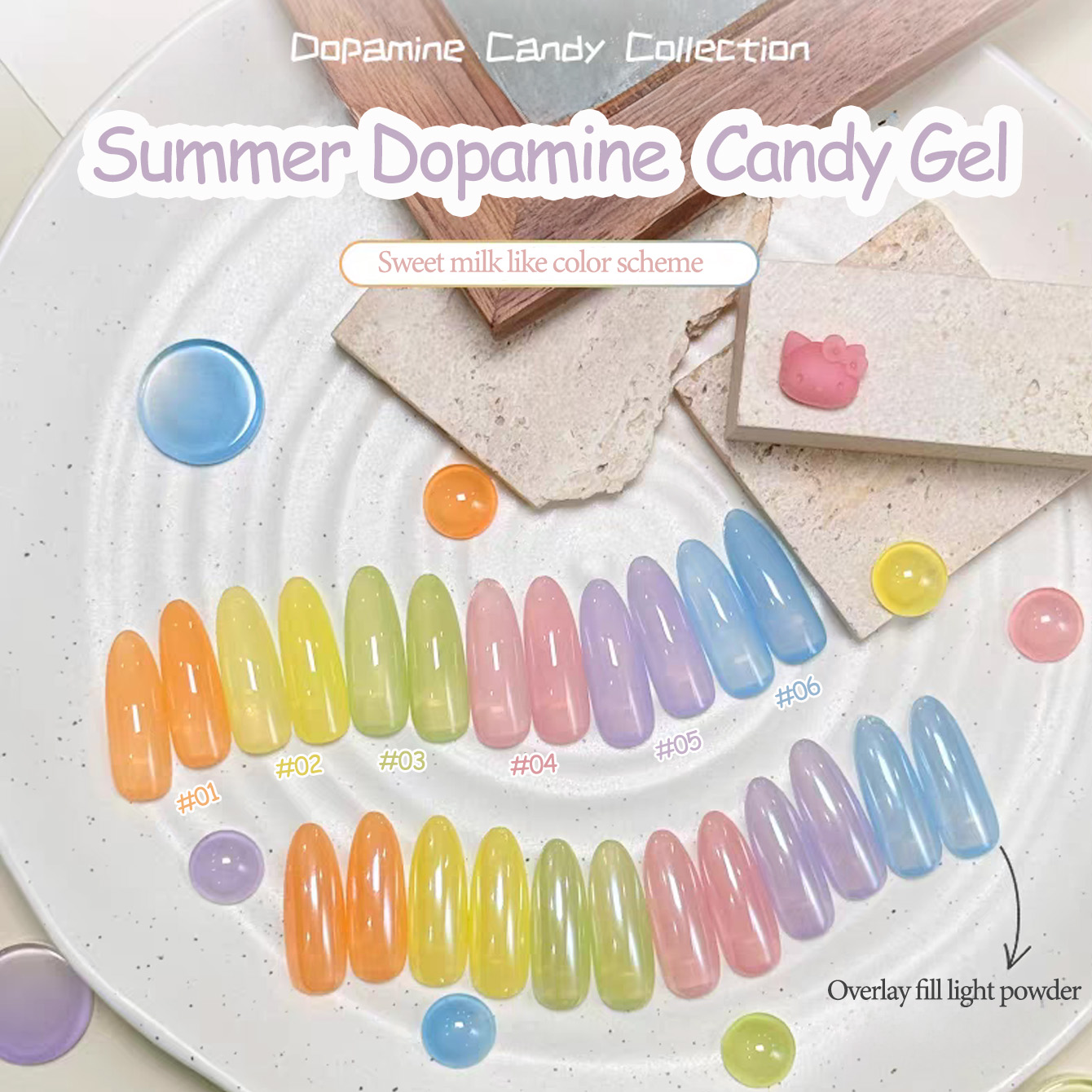 1pcs WS Dopamine Macaron Ice T - Coloured Gel Set recension och pris