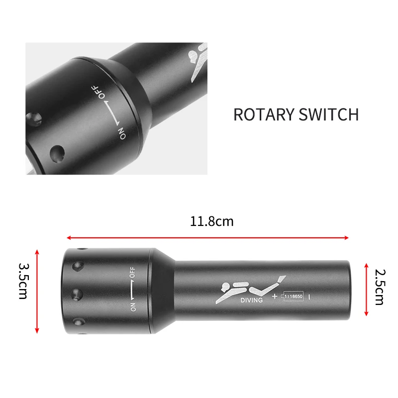 New T6 LED Diving Torch Long-R - Photography With Lighting recension och pris