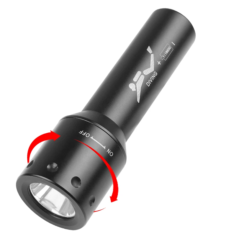 New T6 LED Diving Torch Long-R - Photography With Lighting recension och pris