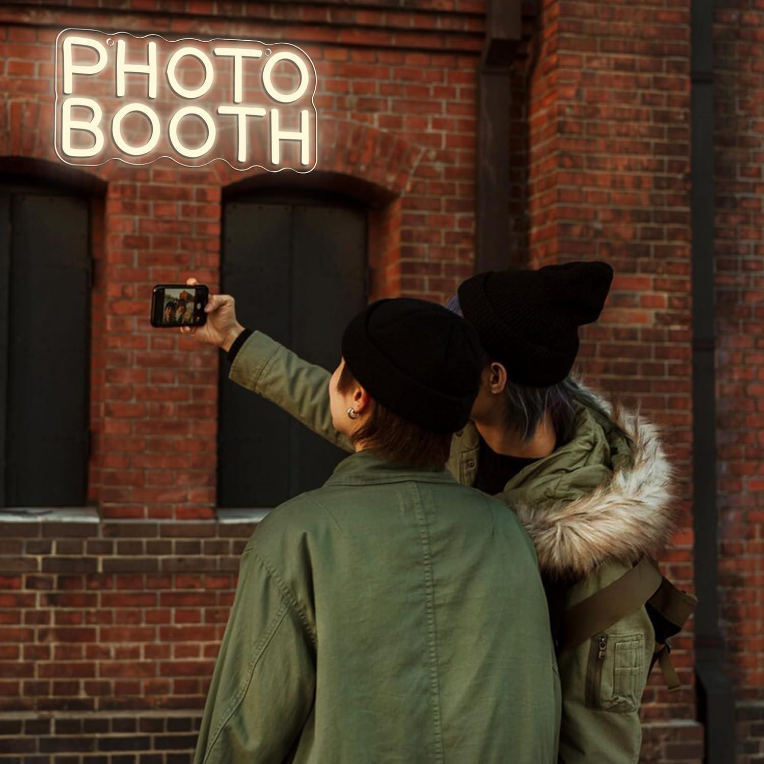 Photo Booth Neon Sign Dimmable - Photography Lighting Wedding Reception recension och pris