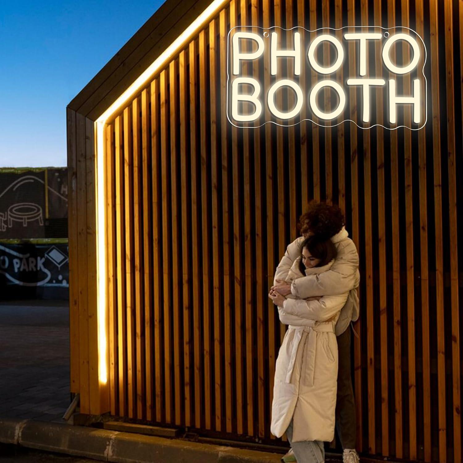 Photo Booth Neon Sign Dimmable - Photography Lighting Wedding Reception recension och pris